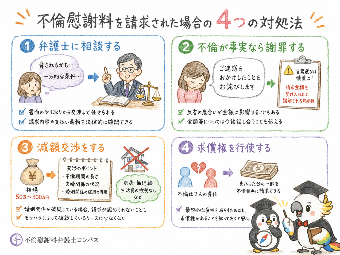 ５章　モラハラが関係する不倫で慰謝料を請求された場合の対処法４つ